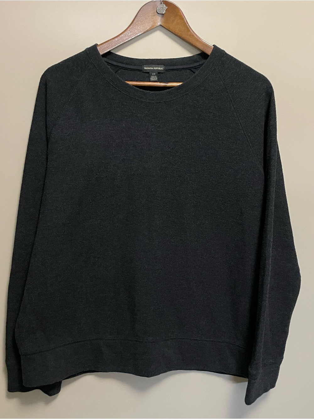 Banana Republic Black Textured Knit Sweater Men’s Large